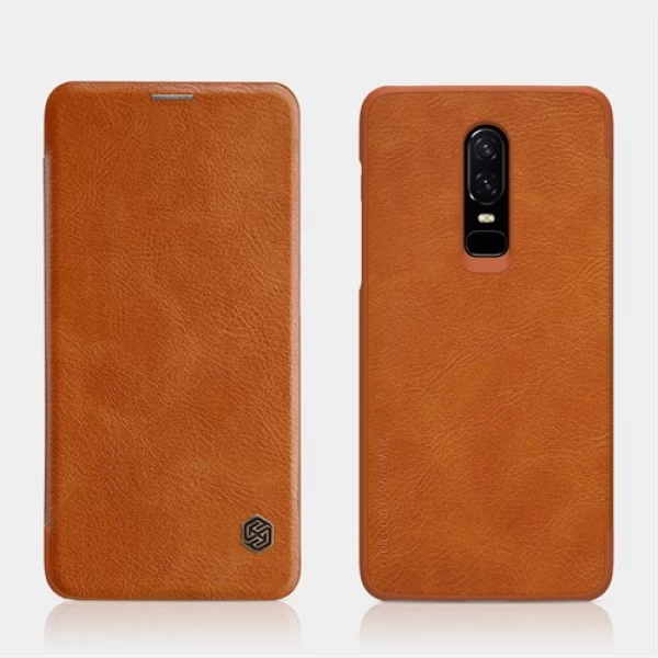 کیف چرمی نیلکین وان پلاس OnePlus 6 / A6000 Nillkin Qin Leather Case