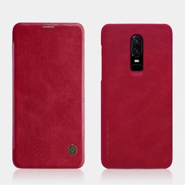 کیف چرمی نیلکین وان پلاس OnePlus 6 / A6000 Nillkin Qin Leather Case