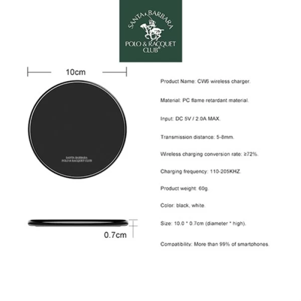 شارژر وایرلس رومیزی پولو Polo Contact Fast Wireless Charging Pad