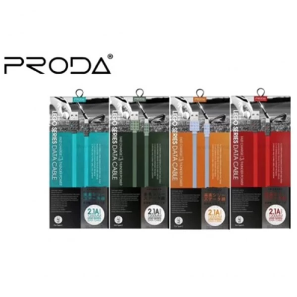 کابل شارژ فلت لایتنینگ پرودا Proda Lego PC-01i Data Charge Cable