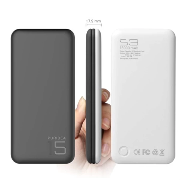 پاوربانک و شارژر همراه 15000 میلی آمپر پوریدا Puridea S3 Power Bank