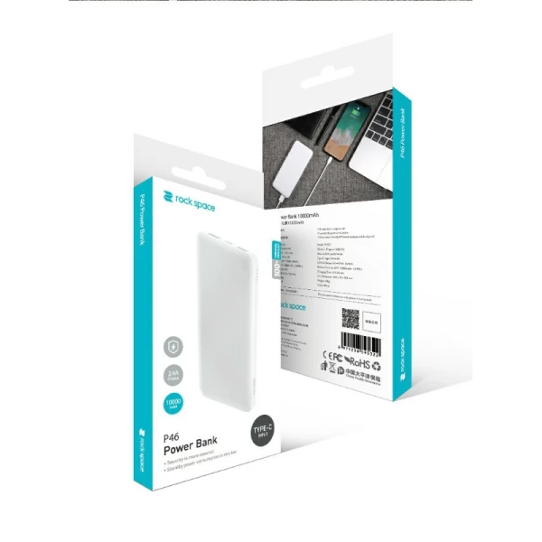 پاوربانک 10000 میلی آمپر راک اسپیس Rock Space P46