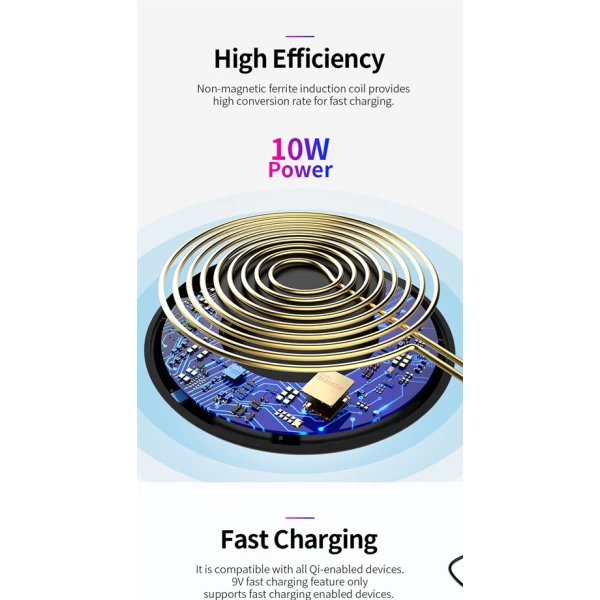 شارژر وایرلس راک اسپیس Rock Space W9 Quick Wireless Charger