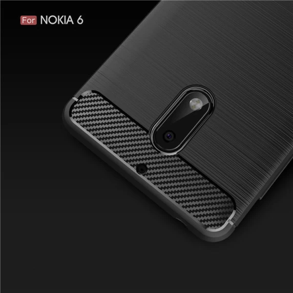 قاب محافظ ژله ای نوکیا Nokia 6 Fiber Carbon Rugged Armor