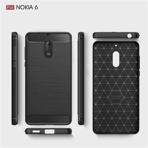 قاب محافظ ژله ای نوکیا Nokia 6 Fiber Carbon Rugged Armor
