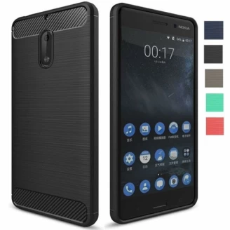 قاب محافظ ژله ای نوکیا Nokia 6 Fiber Carbon Rugged Armor
