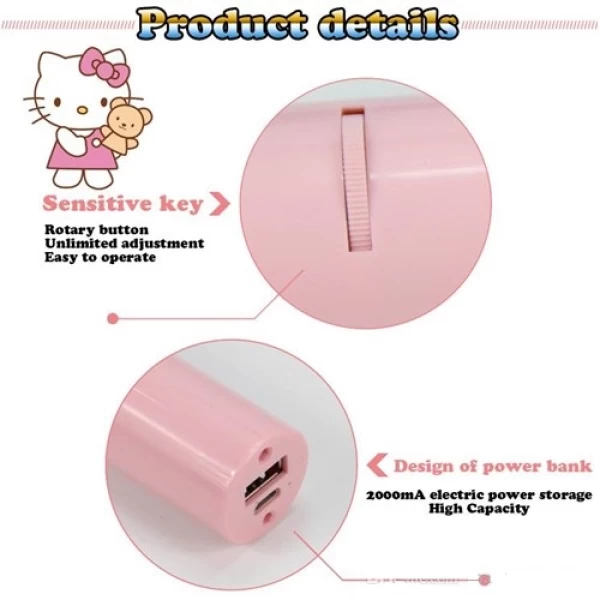 پاوربانک 2000 میلی آمپر و پنکه دستی شارژی سیما Sema Mini Fan