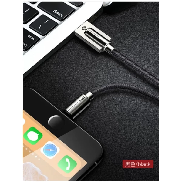 کابل لایتنینگ 120 سانتی متری توتو TOTU BLA-029 Zinc Alloy Thread Woven