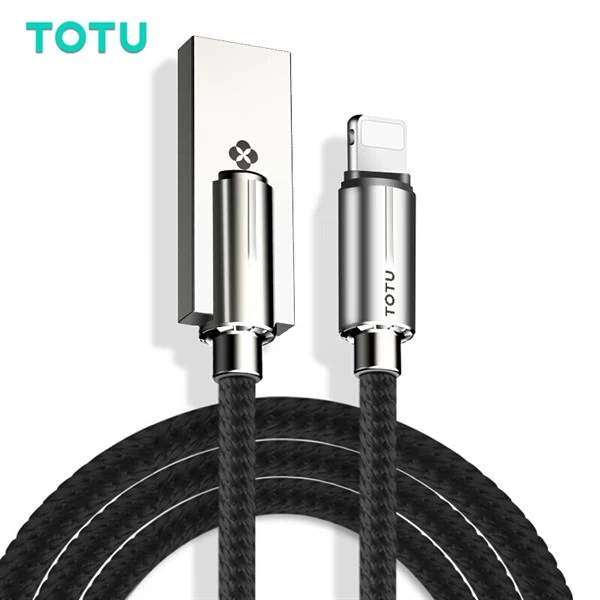 کابل لایتنینگ 120 سانتی متری توتو TOTU BLA-029 Zinc Alloy Thread Woven