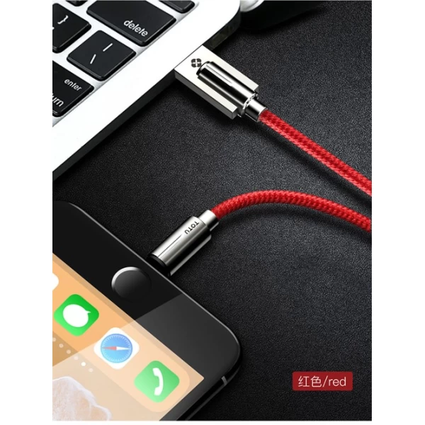 کابل لایتنینگ 120 سانتی متری توتو TOTU BLA-029 Zinc Alloy Thread Woven