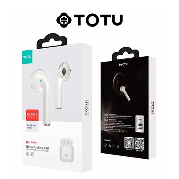 هدست بلوتوث دوتایی توتو Totu Glory EAUB-06 مناسب آیفون و اندروید
