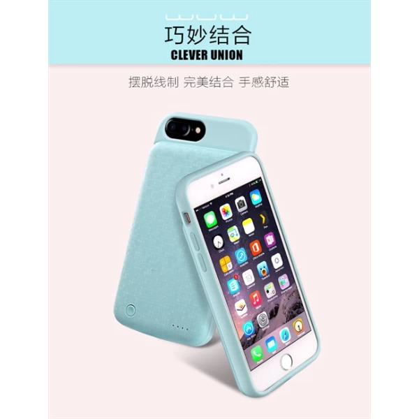 کاور و پاوربانک 5000 WUW-B08 برای Apple iPhone 7 plus/6 plus/8 plus