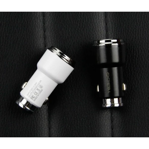 شارژر فندکی اتومبیل 2 پورت یسیدو Yesido Y23 با کابل میکرو یو اس بی