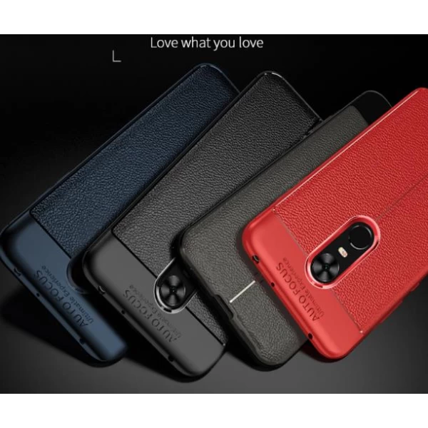 قاب محافظ ژله ای طرح چرم Xiaomi Redmi 5 Plus/Note 5 مدل Auto Focus