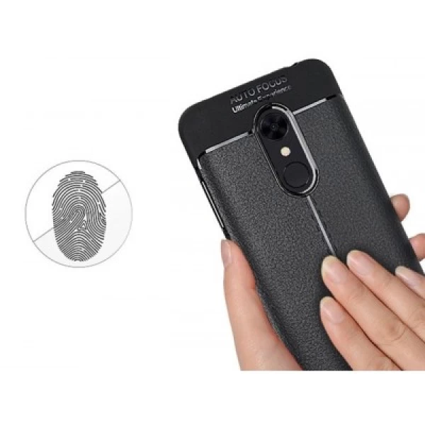 قاب محافظ ژله ای طرح چرم Xiaomi Redmi 5 Plus/Note 5 مدل Auto Focus