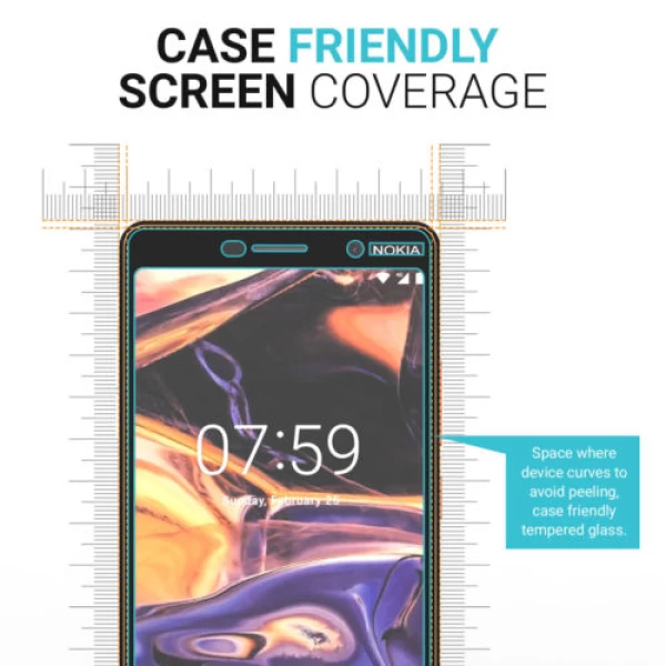 گلس تمام صفحه Nokia 7 Plus Buff Full Glass Screen Protector