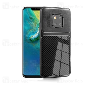 قاب ژله ای طرح چرم فیبر کربنی Huawei Mate 20 Pro مدل Auto Focus