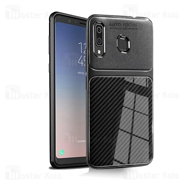 قاب ژله ای طرح چرم فیبر کربنی Samsung Galaxy A8 Star / A9 Star مدل Auto Focus