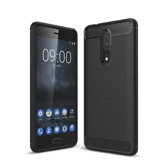 قاب محافظ ژله ای نوکیا Nokia 8 Fiber Carbon Rugged Armor