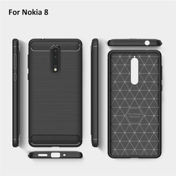 قاب محافظ ژله ای نوکیا Nokia 8 Fiber Carbon Rugged Armor