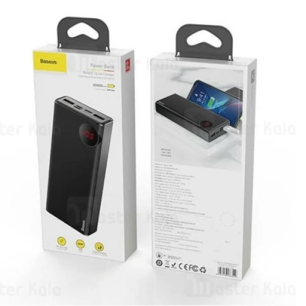 پاوربانک 20000 فست شارژ بیسوس Baseus Mulight Type C QC3.0 PPALL-MY01 سه پورت 