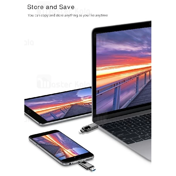 فلش مموری آیفون و اندروید 32 گیگابایت بیسوس Baseus Red Obsidian Z1 ACZ1-A19