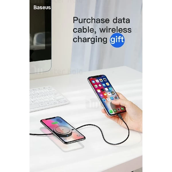 کابل و شارژر وایرلس بیسوس Baseus iP Cable Wireless Charger WXCA-01 توان 5 وات