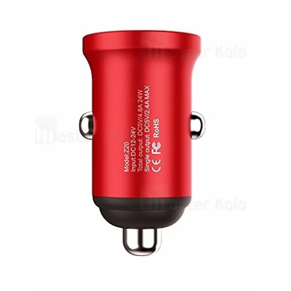 شارژر فندکی 2 پورت هوکو HOCO Z20 Car Charger توان 24 وات