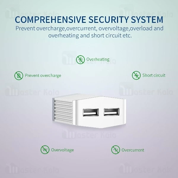 شارژر دیواری دو پورت 3.4 آمپر هوکو Hoco C13B Dual USB Charger