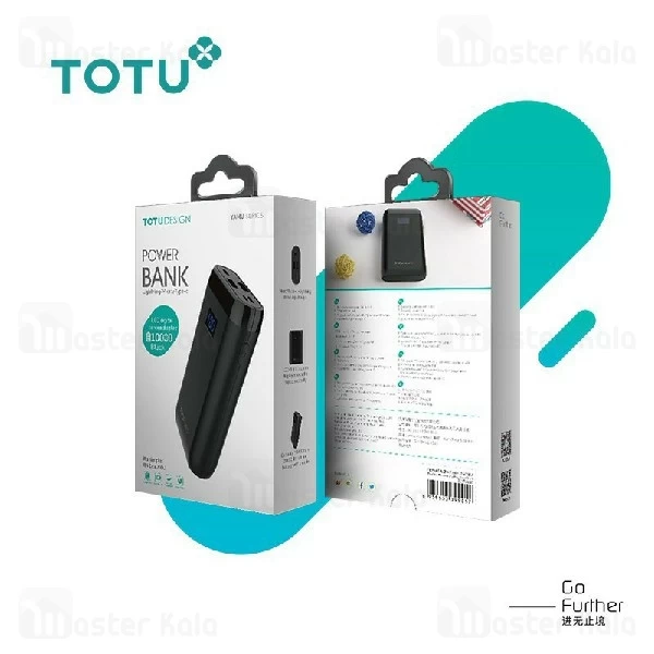 پاوربانک 10000 توتو TOTU YAMU PBQ01 Power Bank سه پورت با توان 3 آمپر