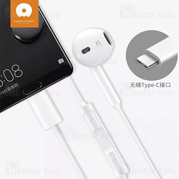 هندزفری سیمی اپل WUW R24 EarPods با کانکتور Type-C