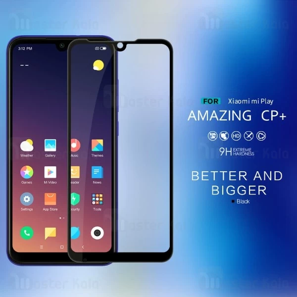گلس تمام صفحه نیلکین Xiaomi Mi Play Nillkin CP+ Glass