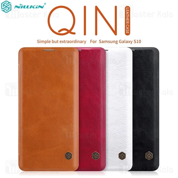 کیف چرمی Samsung Galaxy S10 Nillkin Qin Leather Case