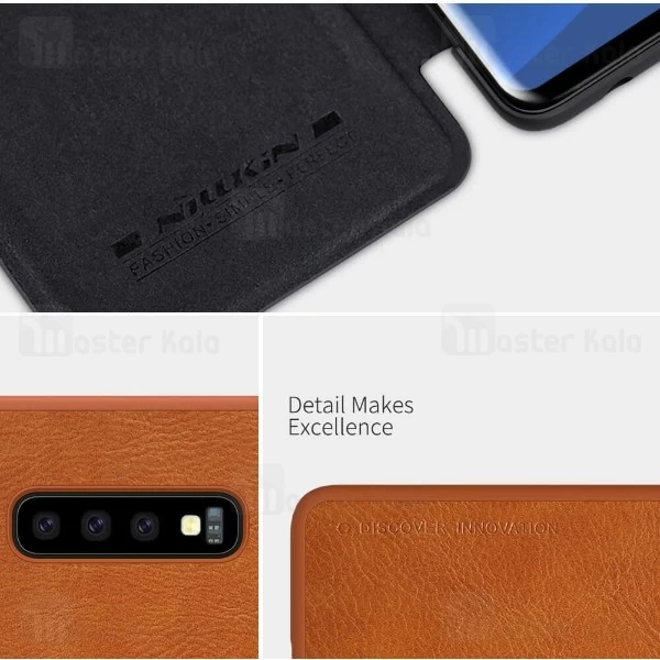 کیف چرمی Samsung Galaxy S10 Plus Nillkin Qin Leather Case