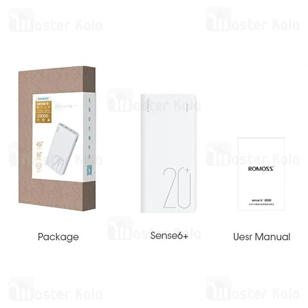 پاوربانک 20000 روموس Romoss sense 6 Plus PH80 Pro Type C QC3.0 سه پورت 