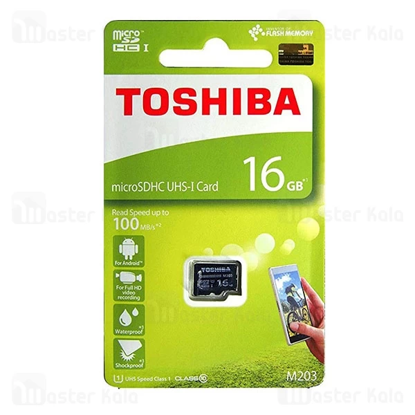 کارت حافظه Toshiba M203 100MBs U1 UHS-I MicroSD 16GB