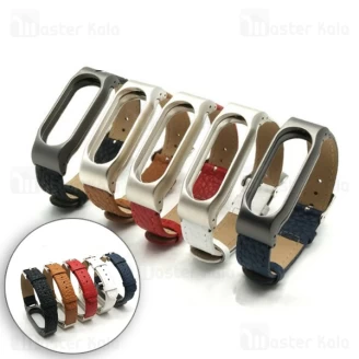 بند چرمی دستبند سلامتی شیائومی Xiaomi  Mi Band 3 Leather Wrist Strap