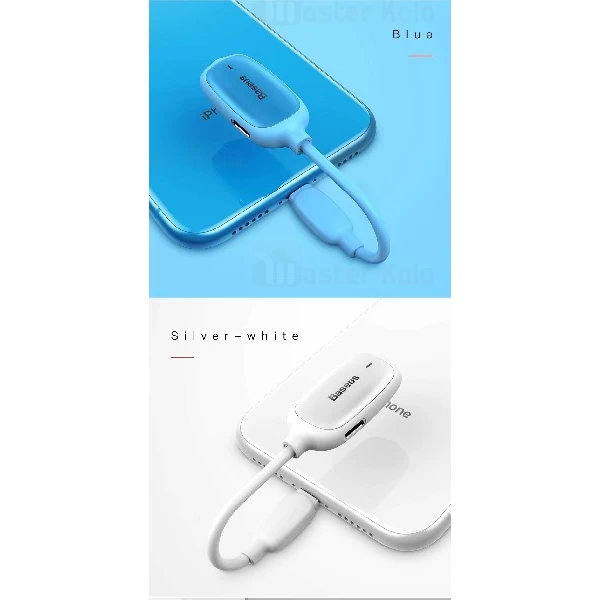 کابل تبدیل لایتنینگ اتصال همزمان هندزفری و شارژر Baseus Audio Converter CALL51-01