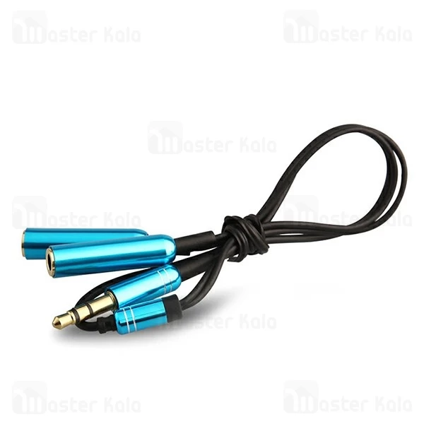 کابل تبدیل 1 به 2 AUX ارلدام Earldom ET-AUX201 به طول 40 سانتی متر