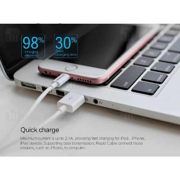 کابل لایتنینگ نیلکین Nillkin Rapid Cable Lightning MFI طول 1 متر