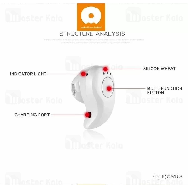 هندزفری بلوتوث مینی WUW R47 Mini Invisible Bluetooth Headset