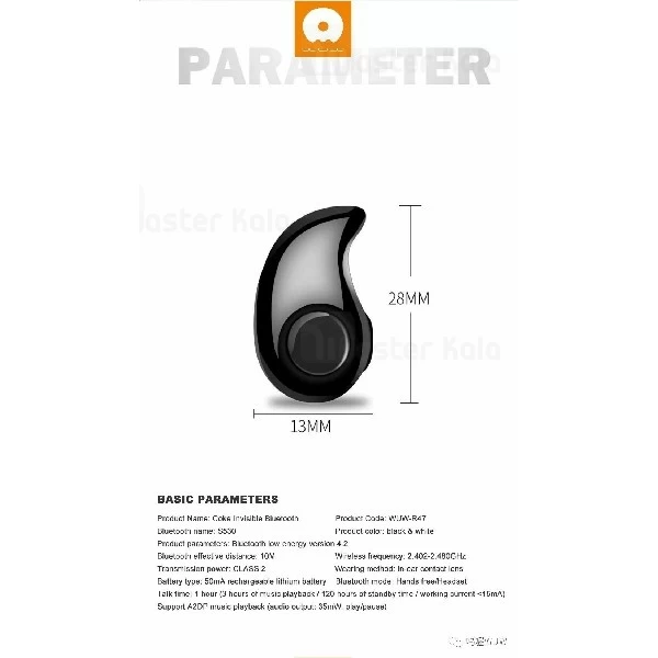 هندزفری بلوتوث مینی WUW R47 Mini Invisible Bluetooth Headset