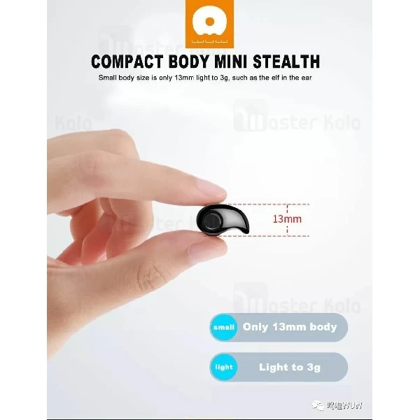 هندزفری بلوتوث مینی WUW R47 Mini Invisible Bluetooth Headset