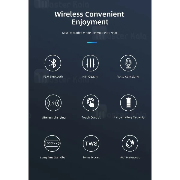 هندزفری بلوتوث دوتایی اوی Awei T10C True Wireless Earphones دارای کیس شارژ