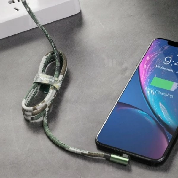 کابل لایتنینگ بیسوس Baseus Camouflage Mobile Game Cable CALMC-B03 توان 1.5 آمپر