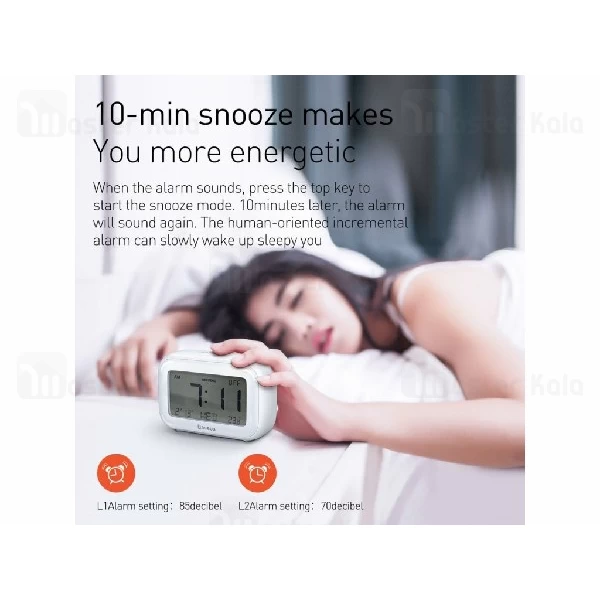 ساعت زنگدار بیسوس Baseus Household Appliance Subai Clock ACLK-A02 طراحی رومیزی