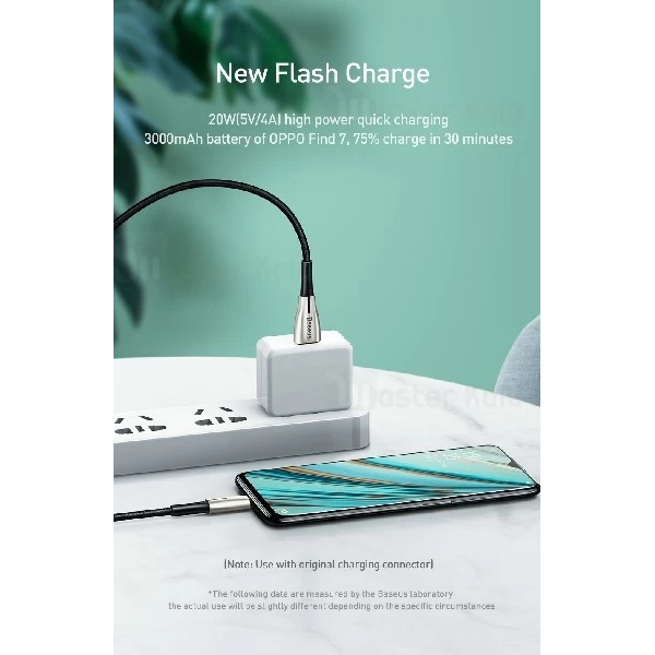 کابل میکرو یو اس بی بیسوس Baseus Waterdrop CAMRD-B01 توان 4 آمپر