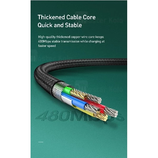 کابل میکرو یو اس بی بیسوس Baseus Waterdrop CAMRD-B01 توان 4 آمپر