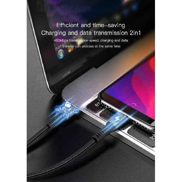 کابل لایتنینگ Yesido CA36 Lightning Data Cable 1.2M 2.4A