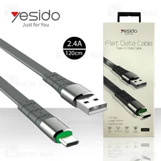 کابل Type C یسیدو Yesido CA40 Flat Data Cable توان 2.4 آمپر